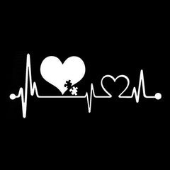 Autism Heartbeat Lifeline Car Styling Sticker Autism Heartbeat Lifeline Car Styling Sticker