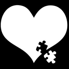 Autism Awareness Heart Puzzle 4" Autism Awareness Heart Puzzle 4"