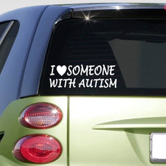 I love someone with Autism car sticker
