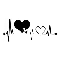 Autism Heartbeat Lifeline Car Styling Sticker