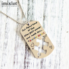 Letter Square Necklaces