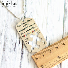 Letter Square Necklaces