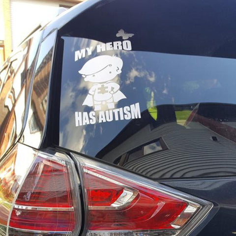MY HERO HAS AUTISM sticker for car/truck/laptop