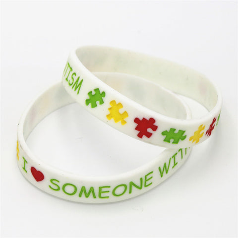 I Love Someone with Autism Silicone Wristband